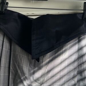 Escada Black and Gray Checkered Skirt
